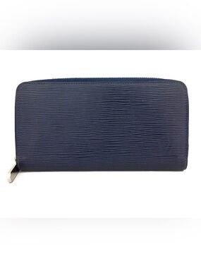 Louis Vuitton Zippy Wallet Epi Leather Indigo Navy Blue Long Wallet